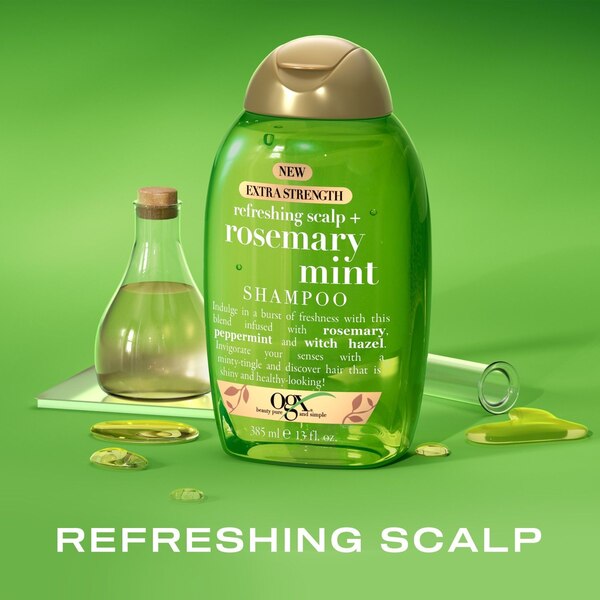 OGX Extra Strength Rosemary Mint Shampoo, 13 OZ