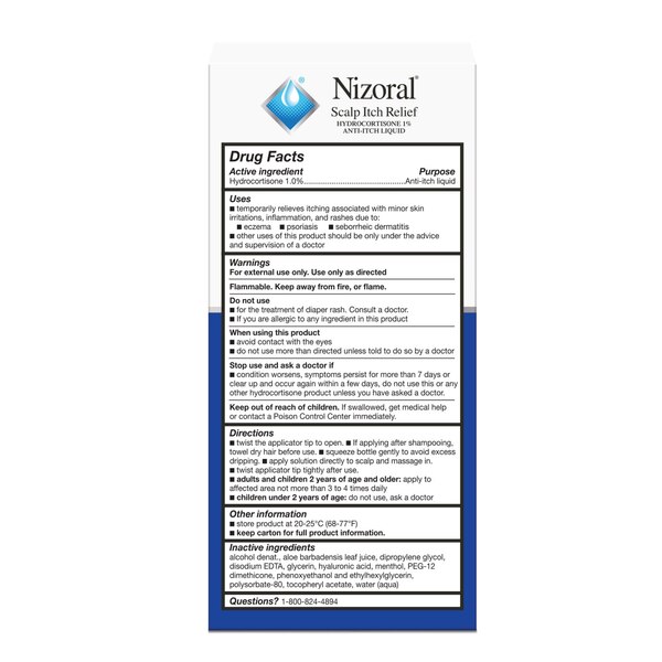Nizoral Scalp Itch Relief Anti-Itch Liquid with 1% Hydrocortisone, 2 OZ
