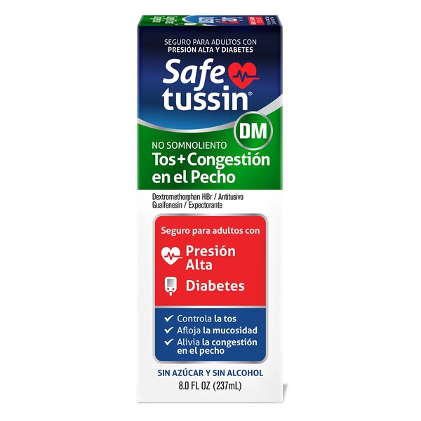 Safetussin DM Non-Drowsy Cough + Chest Congestion, 8 OZ