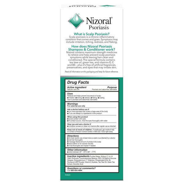Nizoral Psoriasis 2-in-1 Shampoo & Conditioner with 3% Salicylic Acid, 11 OZ