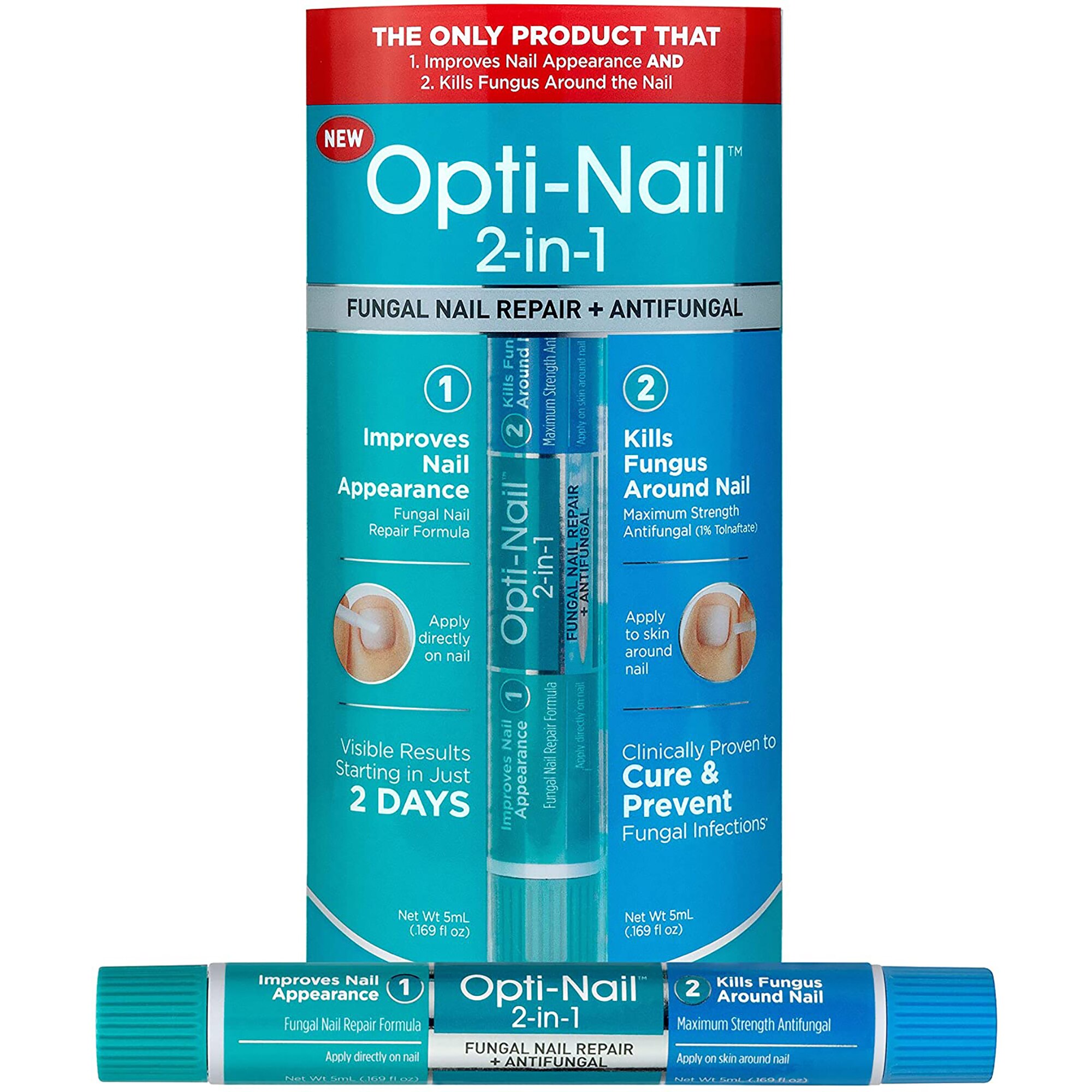 Opti-Nail, 2-in-1 Fungal Nail Repair + Antifungal (5ml + 5ml)