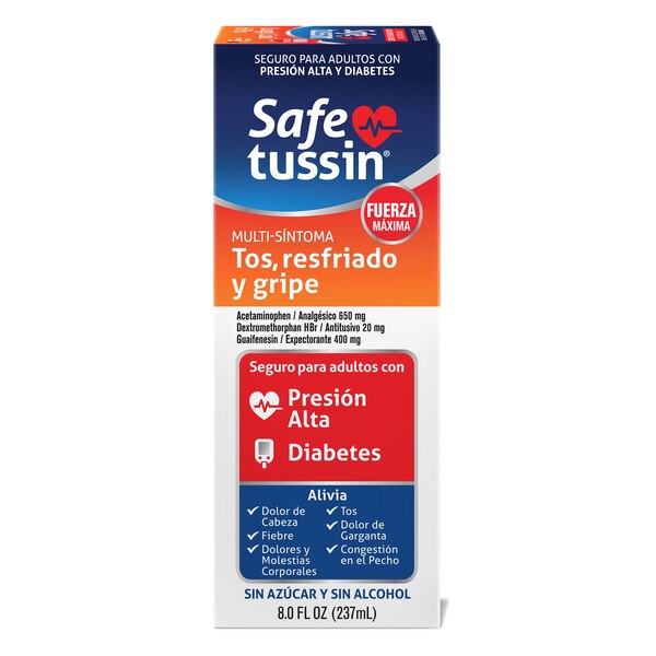 Safetussin Multi Symptom Liquid, 8 OZ