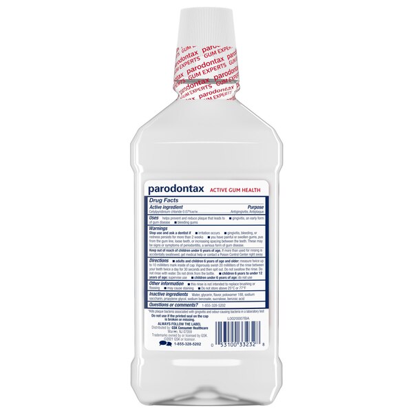 Parodontax Active Gum Health Mouthwash, Clear Mint, 16.9 OZ
