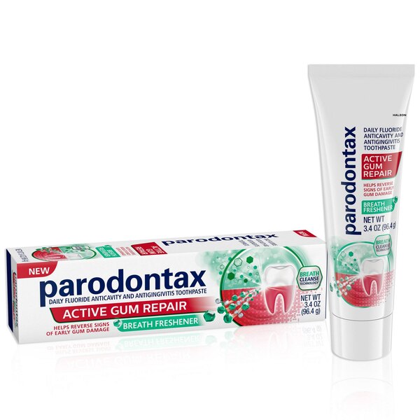 Paradontax Active Gum Repair Fluoride Anticavity & Antigingivitis Toothpaste, Breath Freshener, 3.4 OZ