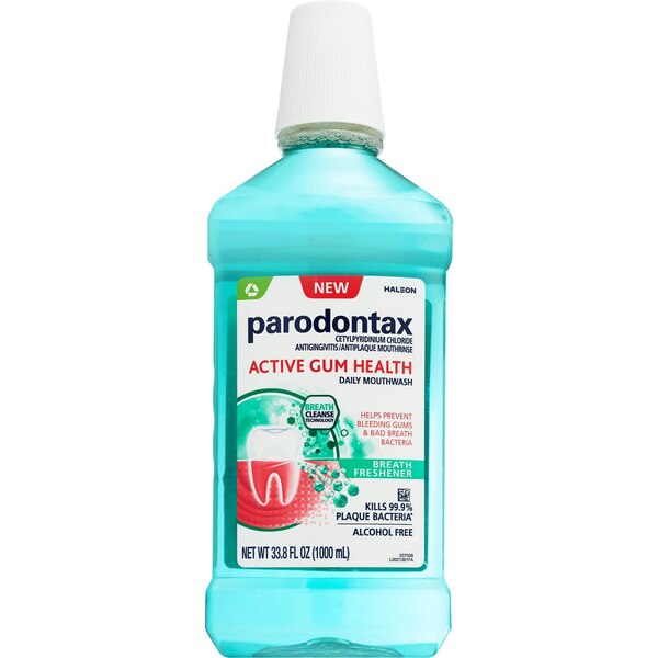 Parodontax Active Gum Health Mouthwash, Breath Freshner, 33.8 OZ