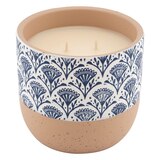 Northern Lights Blue Patterned Ceramic Candle, Citronella & Lemongrass Scent, 18 oz, thumbnail image