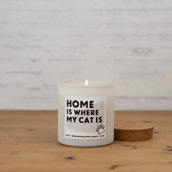 Northern Lights 'Home is Where My Cat Is' Odor Eliminating Candle, 15 oz
