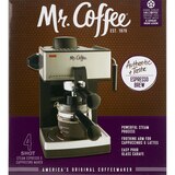 Mr. Coffee Cappuccino and Espresso Maker Steam Pressure System, 4 Cup, thumbnail image