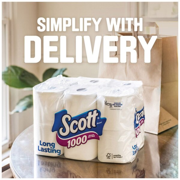 Scott 1000 Toilet Paper, 1 ply, 12 ct