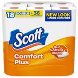 Scott ComfortPlus Toilet Paper, 18 Double Rolls, 231 Sheets per Roll, Septic-Safe, 1-Ply Toilet Tissue, thumbnail image