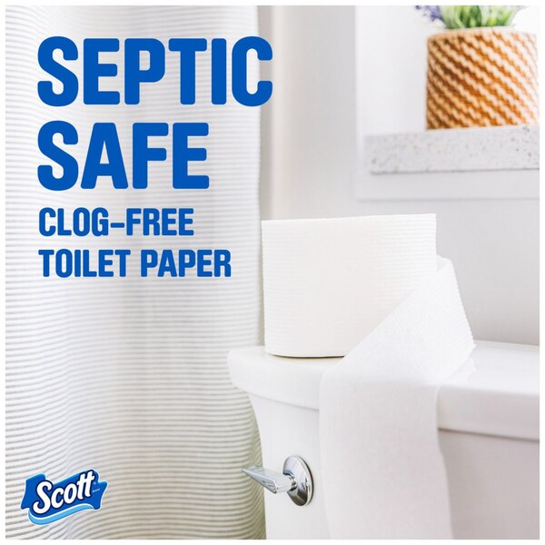 Scott ComfortPlus Toilet Paper, 18 Double Rolls, 231 Sheets per Roll, Septic-Safe, 1-Ply Toilet Tissue