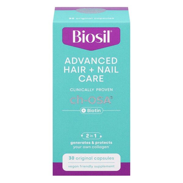 Biosil Advanced Hair & Nails with Biotin Capsules, 30 CT