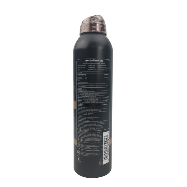 Australian Gold Continuous Spray Sunscreen With Instant Bronzer, 6 OZ