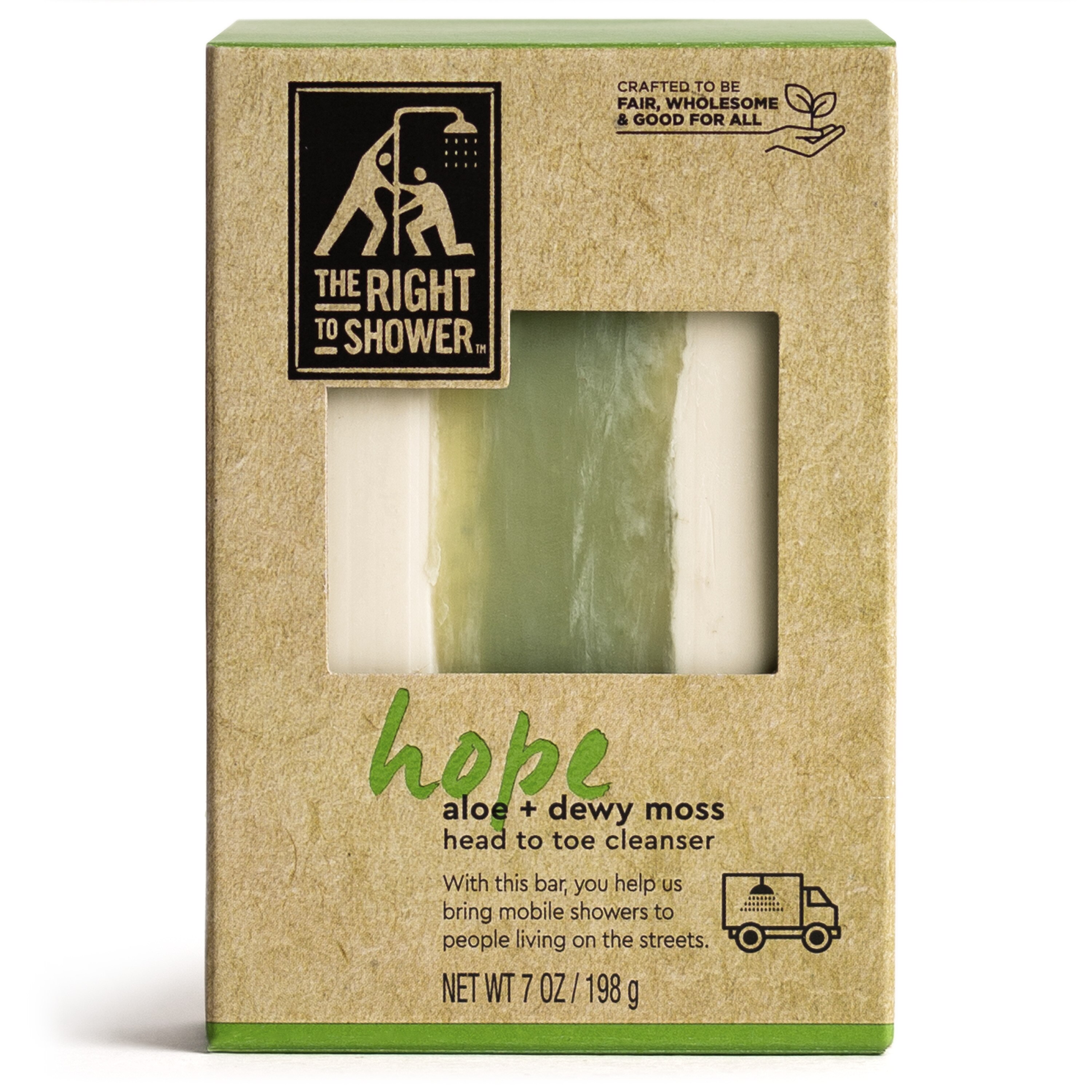 The Right To Shower Vegan Shampoo Bar & Bar Soap, 7 OZ
