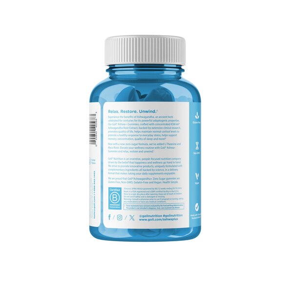 Goli Zero Sugar Ashwagandha, 60 CT