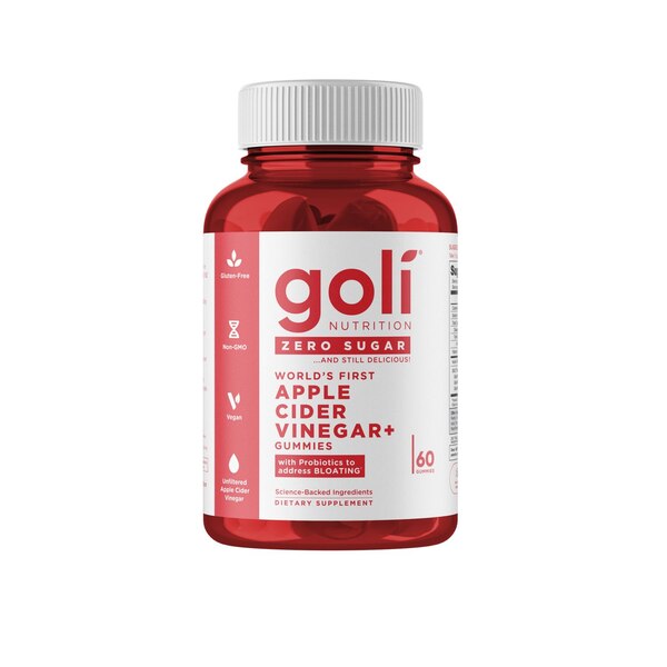 Goli Zero Sugar Apple Cider Vinegar Gummies, 60 CT