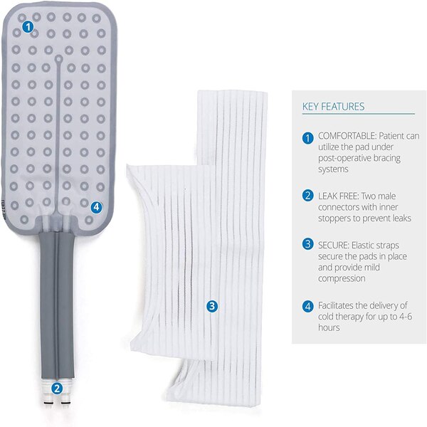 Ossur Cold Rush Cold Therapy Device with Rectangular Pad, Small