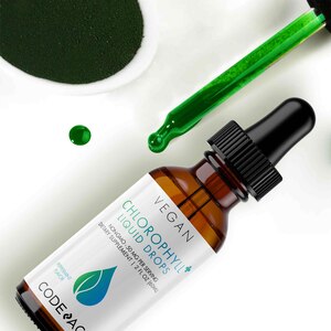 Codeage Vegan Chlorophyll Liquid Drops with Vegetable Glycerin, Peppermint Oil Flavor, 2 OZ