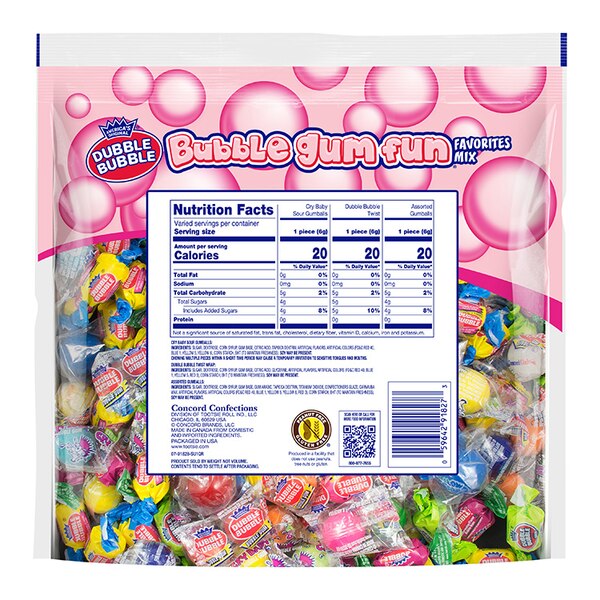 Dubble Bubble Bubble Gum Fun Assorted Flavors, 27 oz