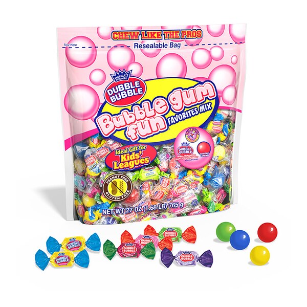 Dubble Bubble Bubble Gum Fun Assorted Flavors, 27 oz