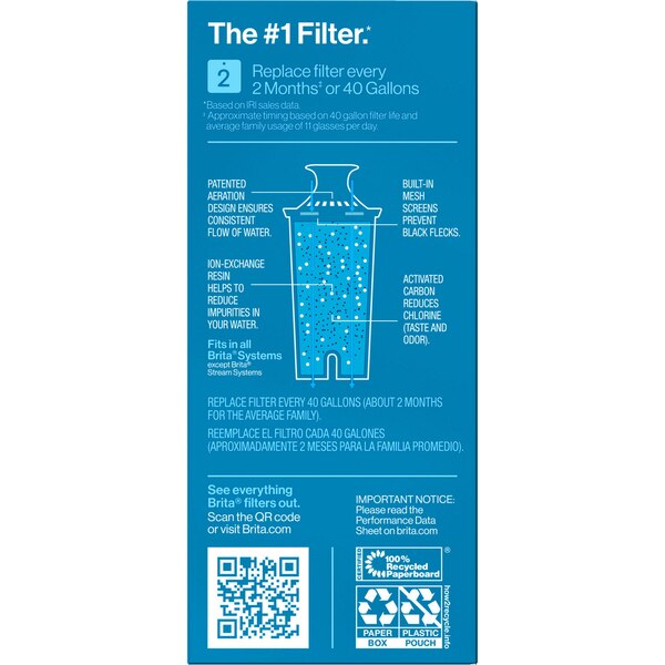 Brita Standard Water Filters for Pitchers and Dispensers, BPA Free