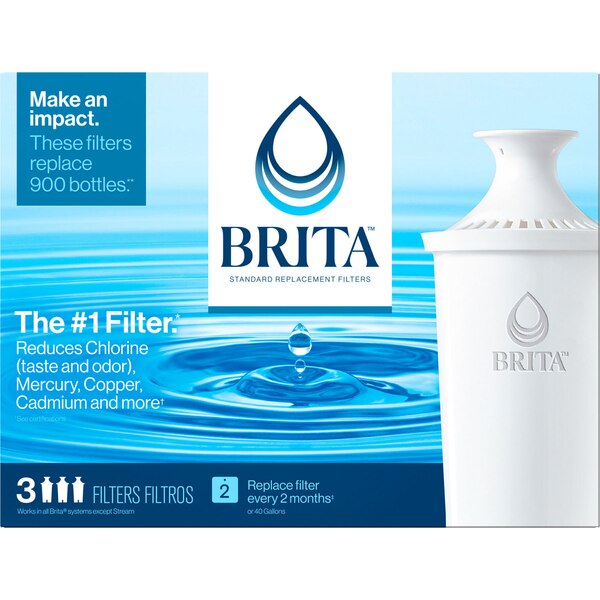 Brita Standard Water Filters for Pitchers and Dispensers, BPA Free
