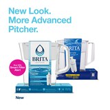 Brita Small 6 Cup Denali Water Filter Pitcher with 1 Brita Standard Filter, White, thumbnail image