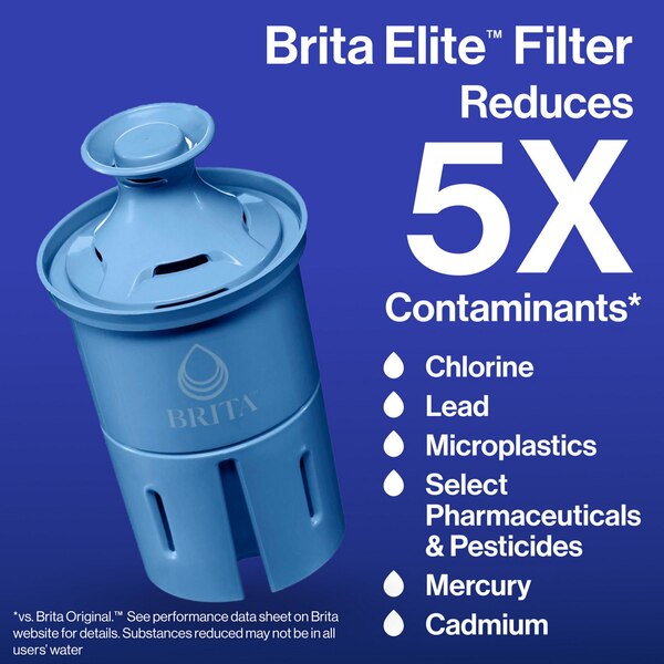 Brita Elite Water Filter, Advanced Carbon Core Technology, 1 ct