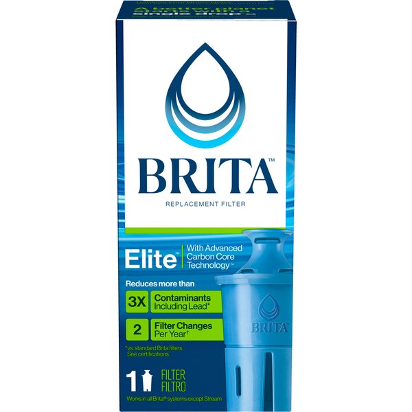 Brita Elite Water Filter, Advanced Carbon Core Technology, 1 ct