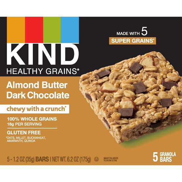 KIND Snacks Granola Bar, Almond Butter Dark Chocolate, 5ct