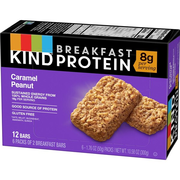 Kind Snacks, Breakfast Protein Caramel Peanut, 1.76 oz
