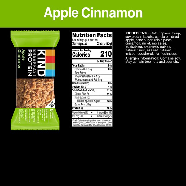 Kind, Snacks Breakfast Protein Apple Cinnamon 1.76 oz