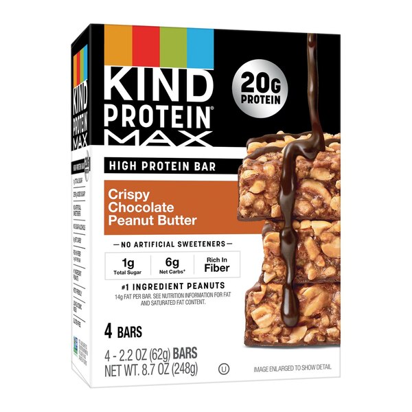 Kind, Protein Max Crispy Chocolate Peanut Butter Protein Bars, 2.2 oz