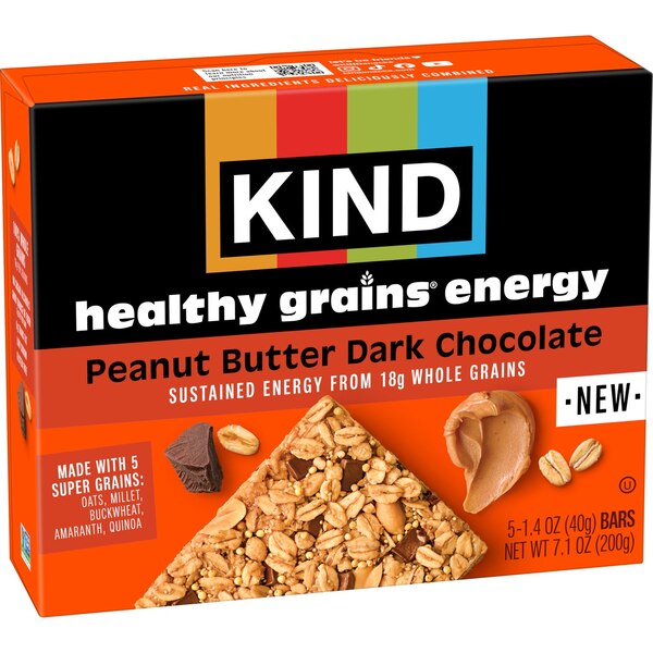 Kind Snacks, Healthy Grains Energy Bar Peanut Butter Dark Chocolate, 1.41 oz