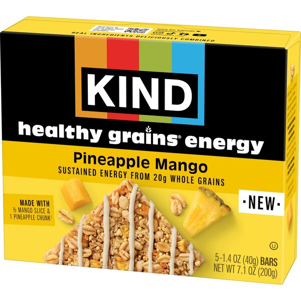 Kind Snacks, Healthy Grains Energy Bar, Pineapple Mango, 1.41 oz