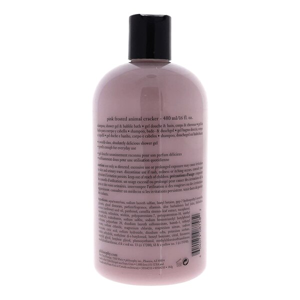 Philosophy Pink Frosted Animal Cracker (Shampoo, Shower Gel and Bubble Bath),16 OZ