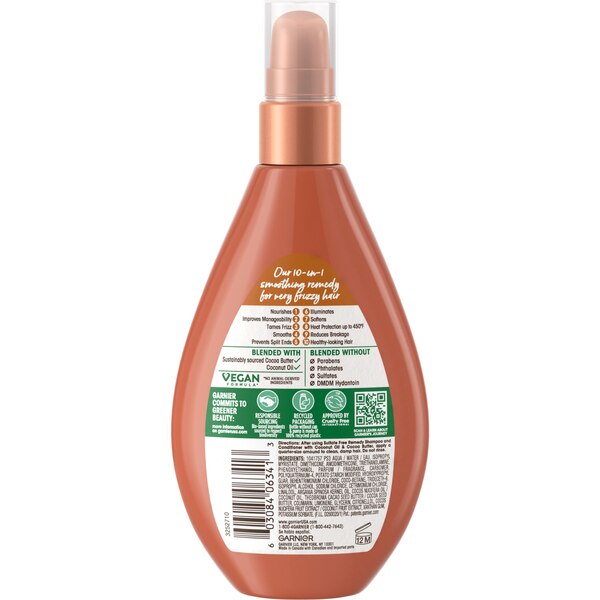 Garnier Whole Blends Remedy Coconut Oil & Cocoa Butter Miracle Frizz Tamer 10-in-1 Leave-In Treatment, 5 OZ