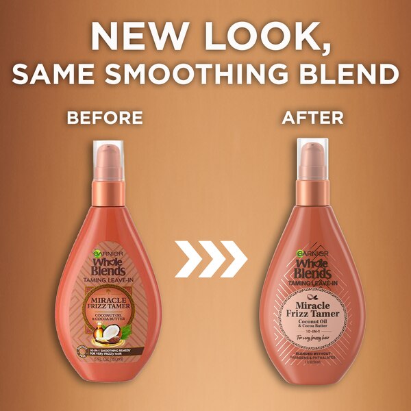 Garnier Whole Blends Remedy Coconut Oil & Cocoa Butter Miracle Frizz Tamer 10-in-1 Leave-In Treatment, 5 OZ