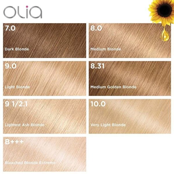 Garnier Olia Oil Powered Ammonia Free Hair Bleach Kit, B+++ Bleached Blonde Extreme