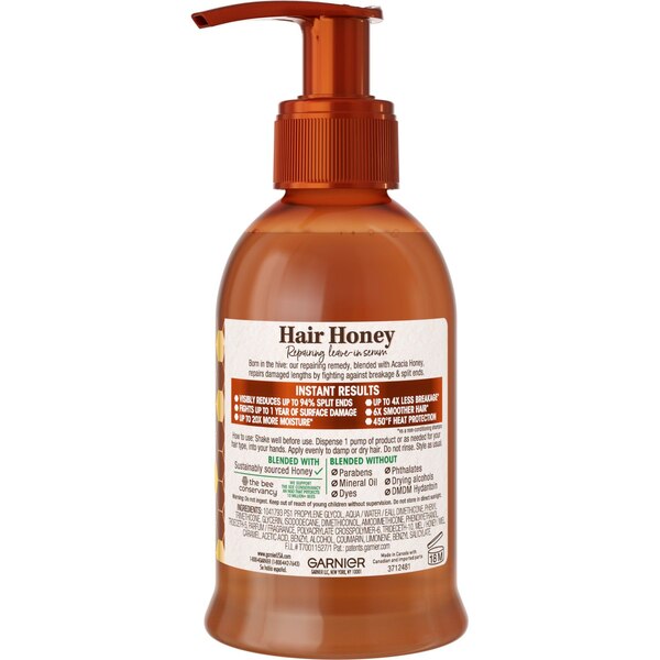 Garnier Whole Blends Honey Treasures Hair Honey Repairing Serum, 5.1 OZ