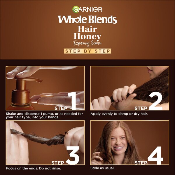 Garnier Whole Blends Honey Treasures Hair Honey Repairing Serum, 5.1 OZ