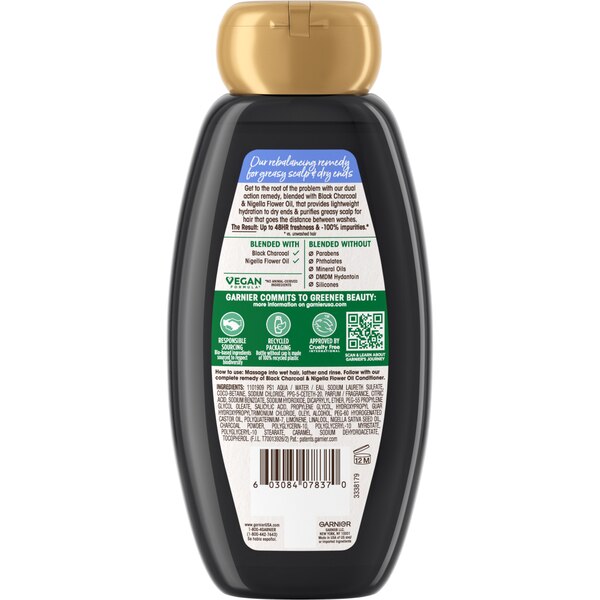 Garnier Whole Blends Black Charcoal and Nigella Flower Oil Rebalancing Shampoo