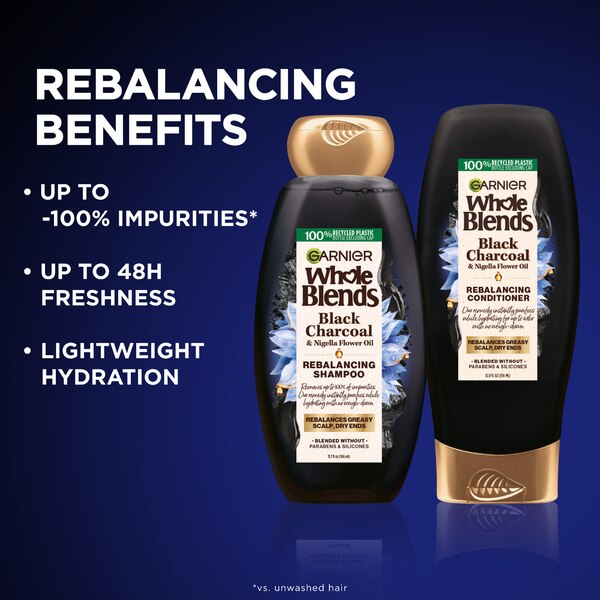 Garnier Whole Blends Black Charcoal and Nigella Flower Oil Rebalancing Shampoo