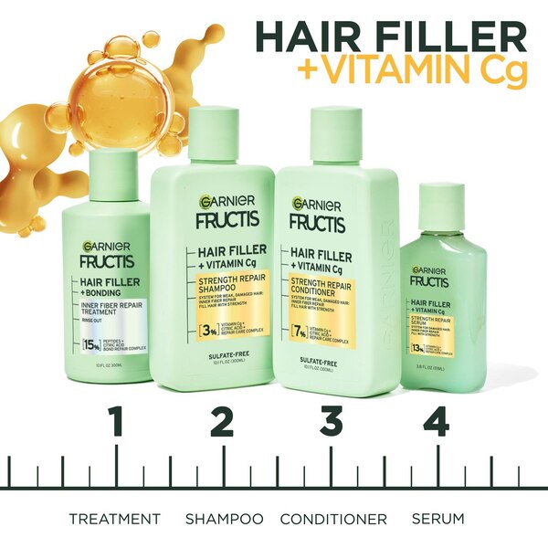 Garnier Fructis Hair Filler Vitamin Cg Strength Repair Shampoo, 10.1 OZ