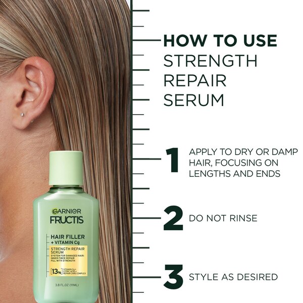 Garnier Fructis Hair Filler Vitamin Cg Strength Repair Serum, 3.8 OZ