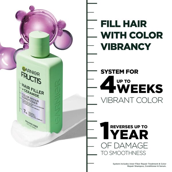 Garnier Fructis Hair Filler Ceramide Color Repair Conditioner, 10.1 OZ