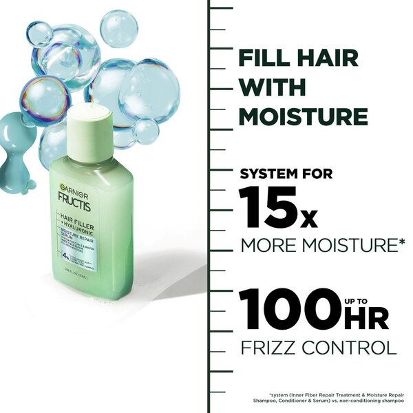 Garnier Fructis Hair Filler Hyaluronic Moisture Repair Serum, 3.8 OZ
