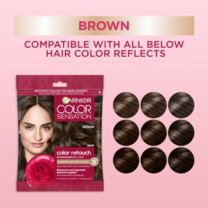 Garnier Color Sensation Color Retouch Demi-Permanent Hair Color, Black, Darkest Brown, Brown, Light Brown, Red