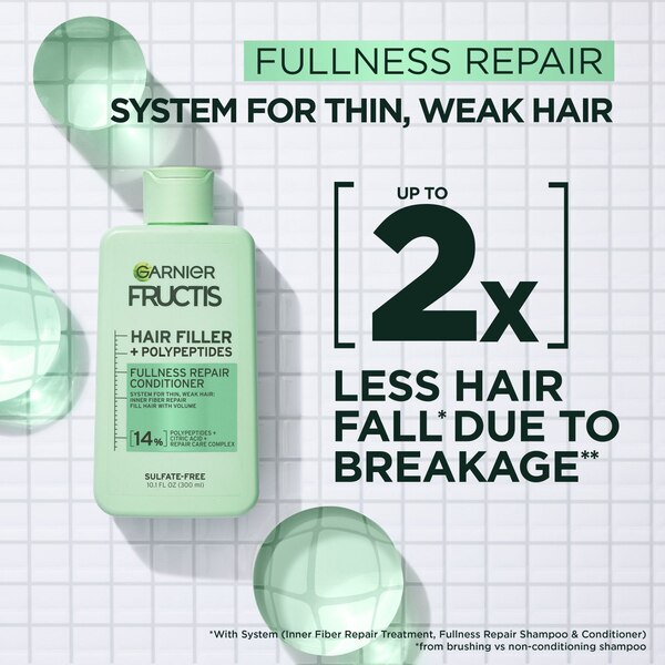 Garnier Fructis Hair Filler Polypeptides Fullness Repair Conditioner, 10.1 OZ