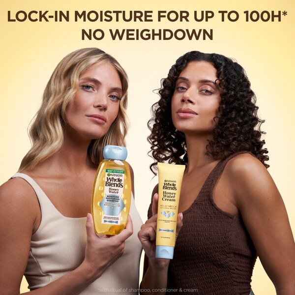 Garnier Whole Blends Honey Water Moisture Restoring Shampoo, 12.5 OZ